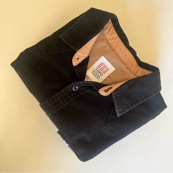 Topo Designs Other - Topo Designs Flannel Mountain Shirt Button Up Long Sleeve Black Size M